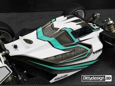 Kaross Vision Bittydesign Mugen MBX8E Omålad