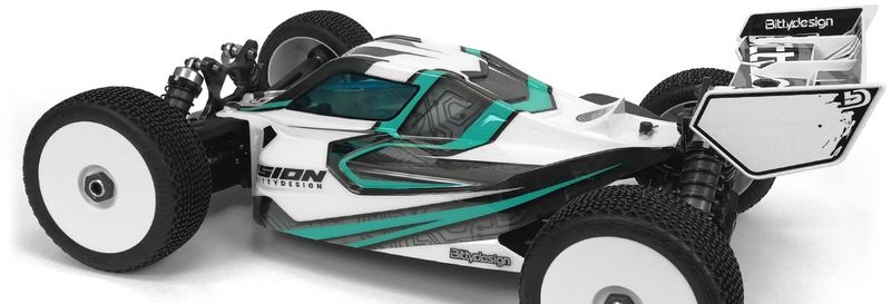 Kaross Vision Bittydesign Mugen MBX8E Omålad