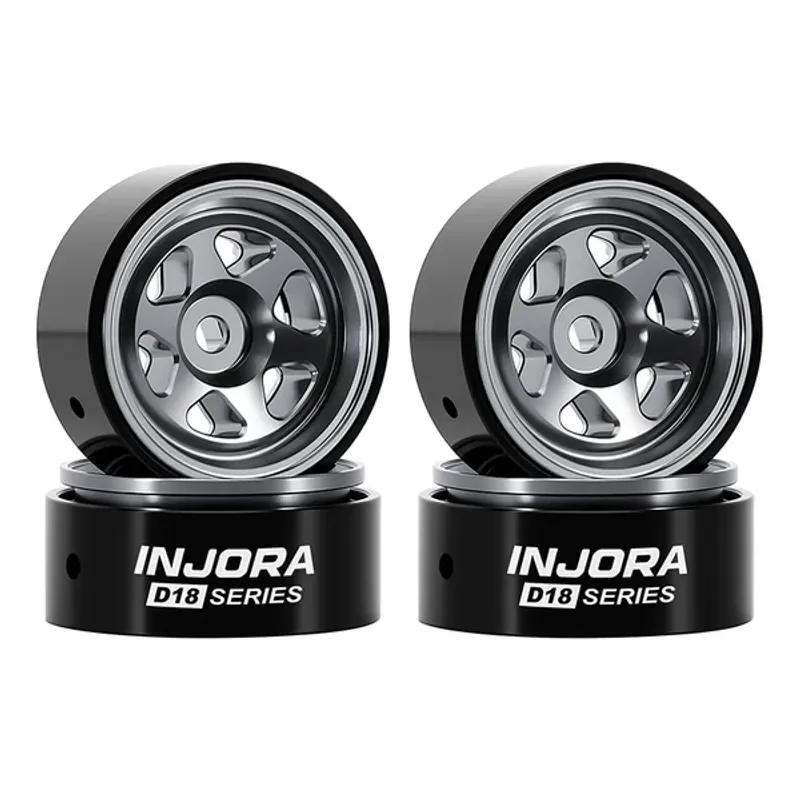 INJORA 0.7" 6-Spoke Aluminum Wheels for 1/30 SCX30 (W7001)