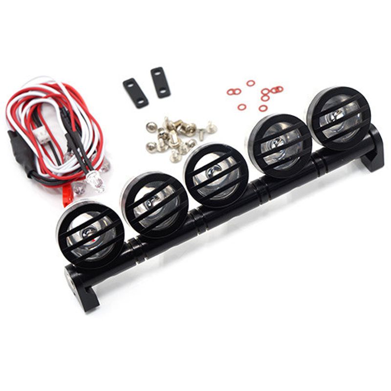 Ljusramp i alu. 5 st Vita 5mm LED lampor