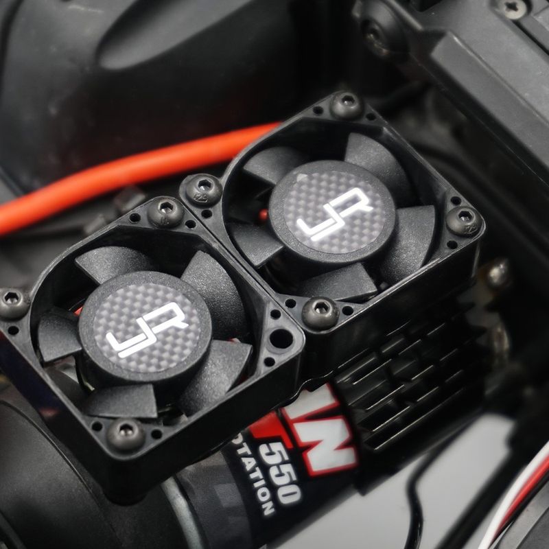 Kylfläns m. Dubbla 30x30mm Fläktar För 540 motor