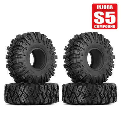 INJORA 1.9" (122*42mm 4.80" OD) Kraken Claw S5 M/T Tires (T1912) 4st