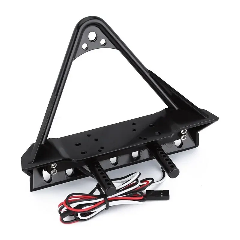 INJORA Black Metall Front Bumper med lyse till SCX10 II SCX10 III