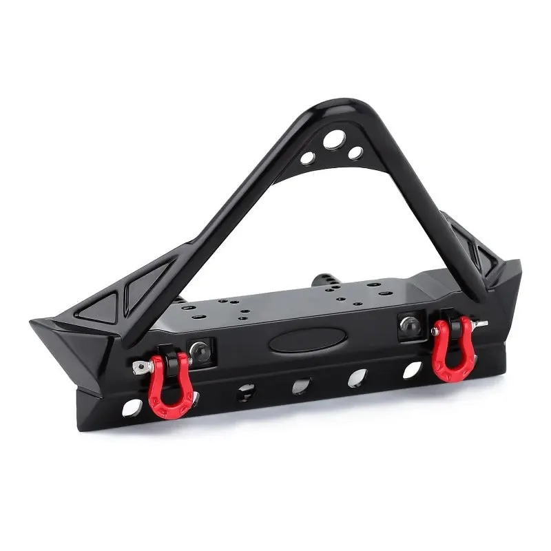 INJORA Black Metall Front Bumper med lyse till SCX10 II SCX10 III