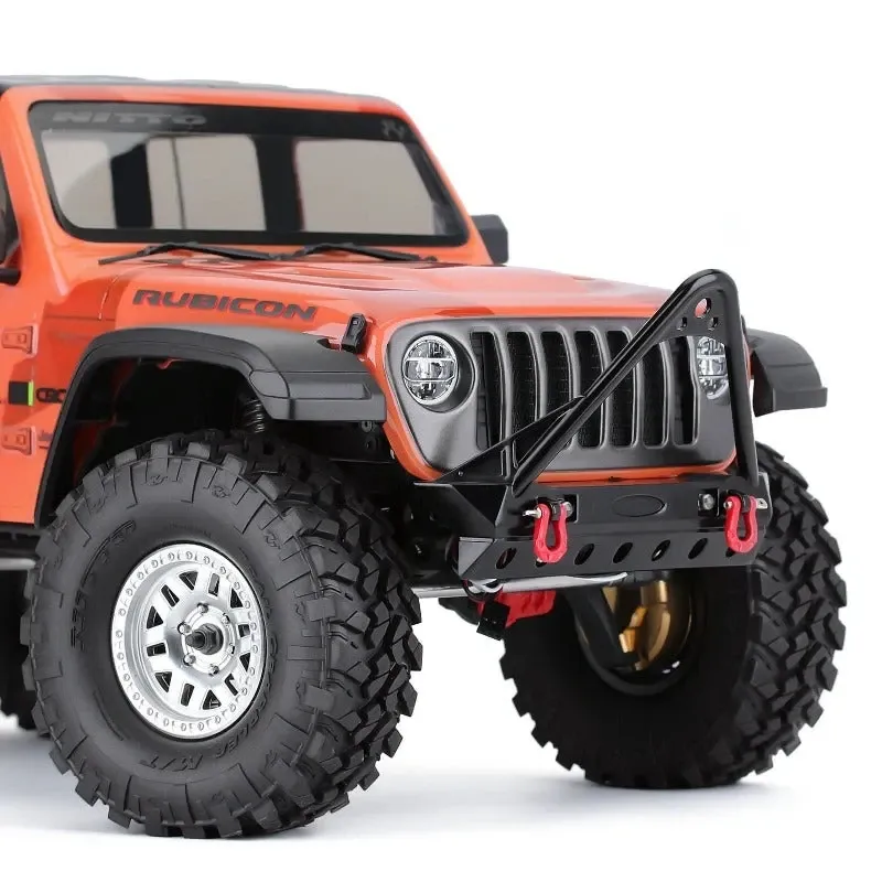 INJORA Black Metall Front Bumper med lyse till SCX10 II SCX10 III