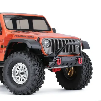 INJORA Black Metall Front Bumper med lyse till SCX10 II SCX10 III