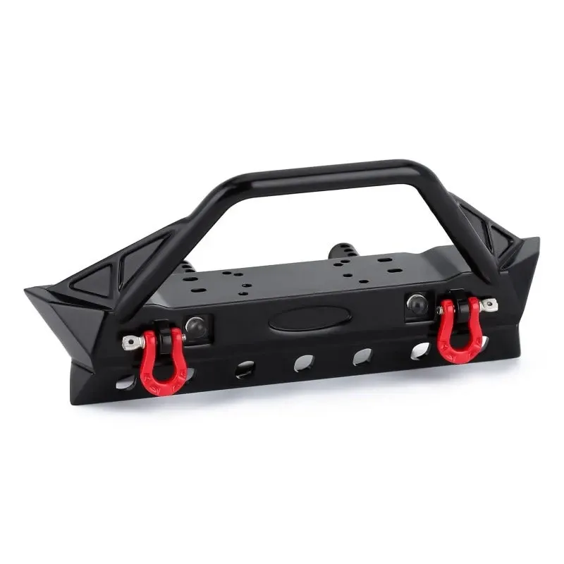 INJORA Black Metall Front Bumper med lyse till SCX10 II SCX10 III