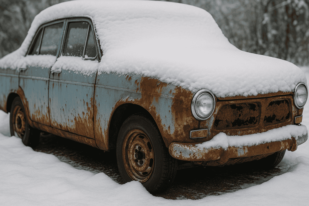 Rost på bilen under vintern