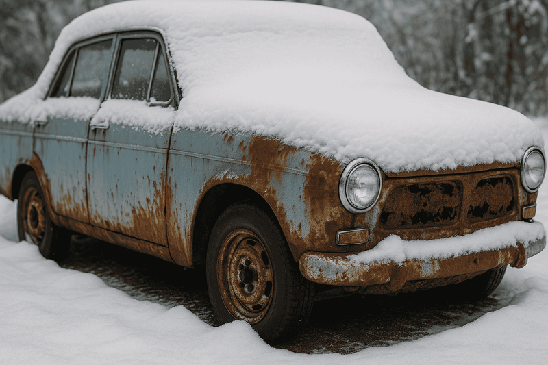 Rost på bilen under vintern