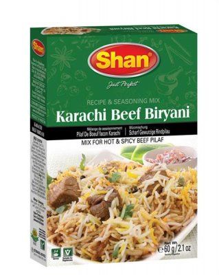 Shan Karachi Beef Biryani 12x60g