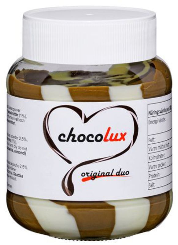 Chocolux Chokladkräm Duo (Med Hasselnöt) 12x350g