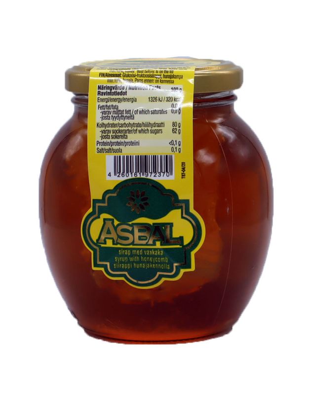 Asbal Honung med Vaxkaka 12x480g