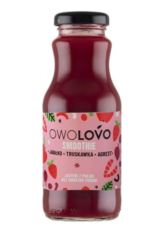 Owolovo Smoothie - Jordgubbssmak 8x250ml