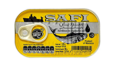 Safi Sardiner Kryddad Vegetabilisk Olja 50x125g