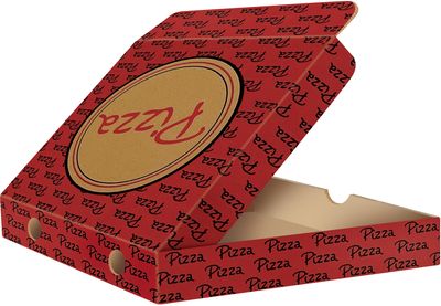 9113 Pizzakartong Röd 30x30x3,5cm 100st