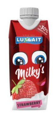 Luxlait Mjölk -Jordgubbssmak 18x330ml