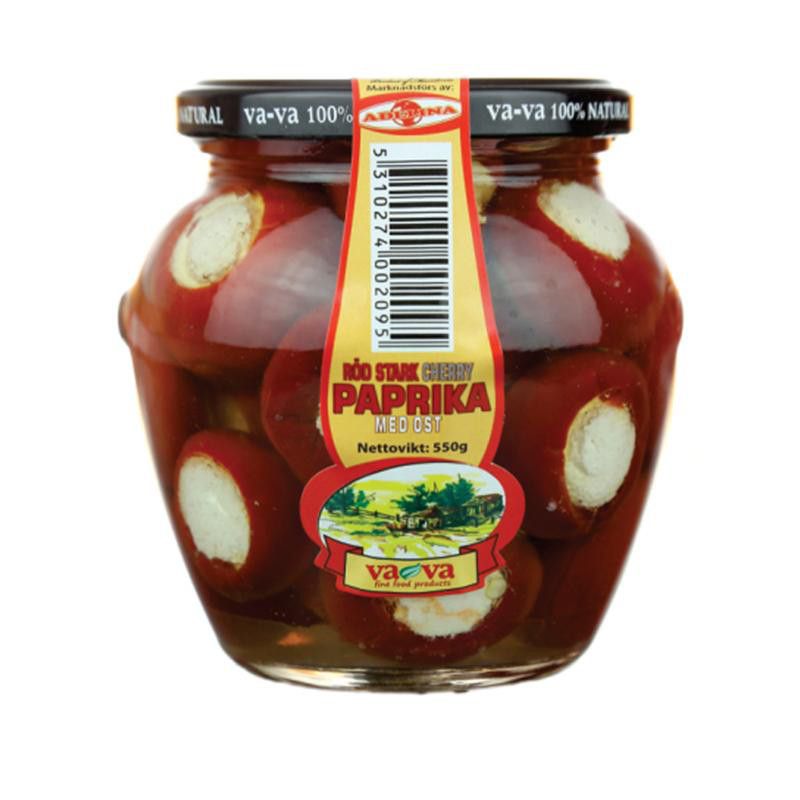 Vava Fylld Paprika Med Ost Röd 6x550g