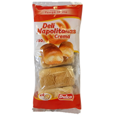 Dulca Napolitanas Bröd med vaniljkräm 12x180g