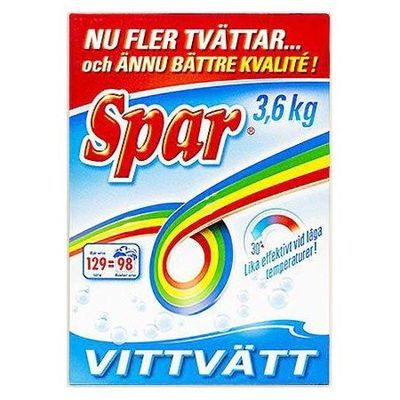 Spar Tvättmedel vittvätt 3x3.6kg