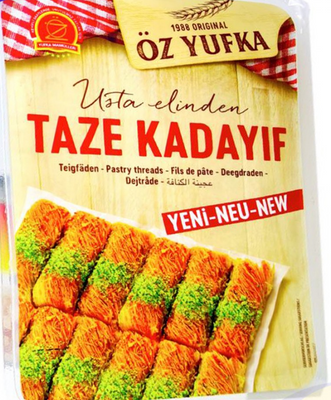 Oz Yufka Färskt Strimlat Vete-Taze Kadayif 16x500g
