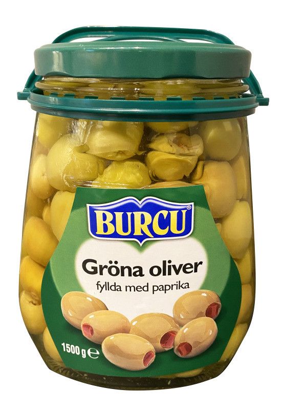 Burcu Gröna Oliver Med Paprika 6x1,5kg