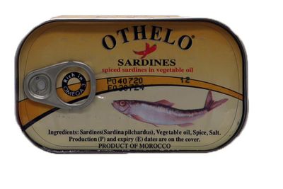 Othelo Sardiner I Kryddad Vegetabilisk Olja 50x125g