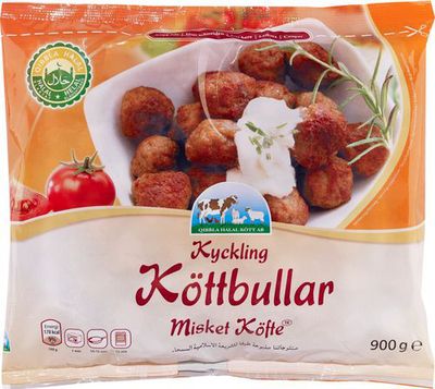Qibbla Halal Kyckling Köttbullar 12x900g