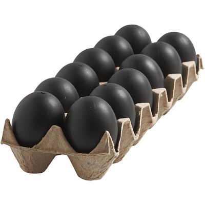 Plastägg svarta