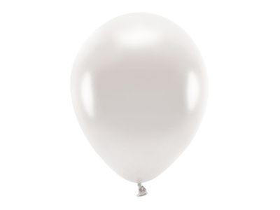 Ballong EKO, metallic pärlvit, 10-pack