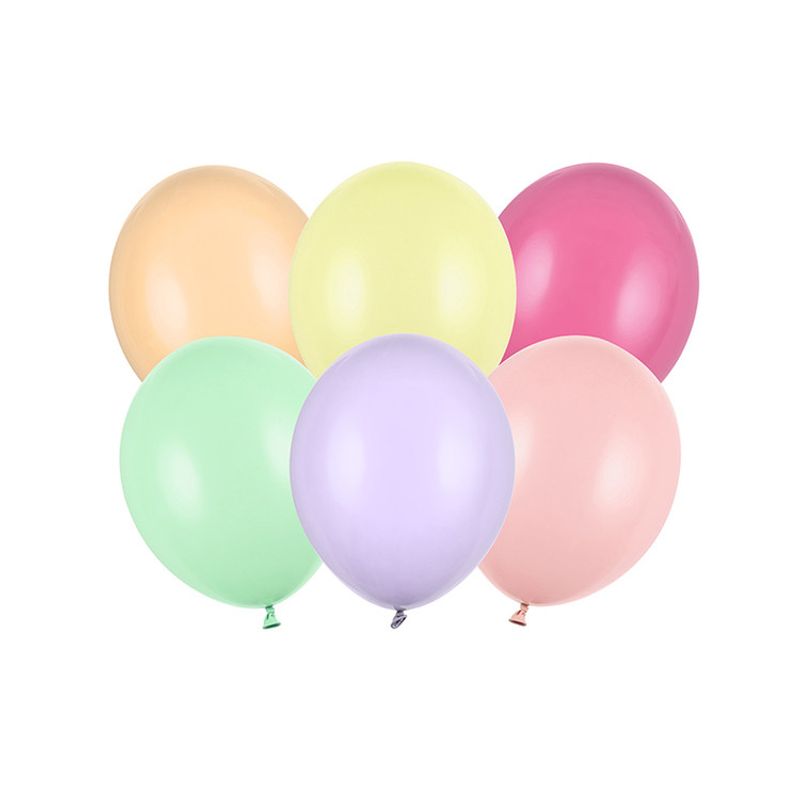 Ballong, pastell färgmix, 10-pack