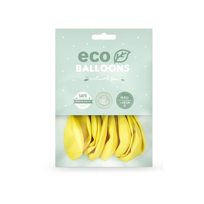 Ballong EKO, metallic gul, 10-pack