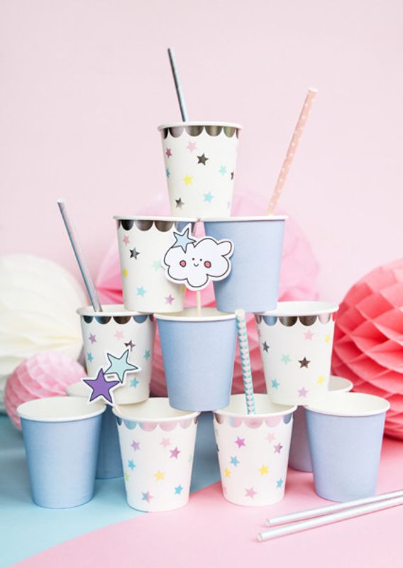 Cake topper, enhörning, 5-pack