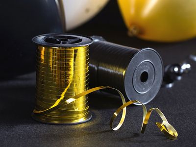 Ballongsnöre, metallic guld