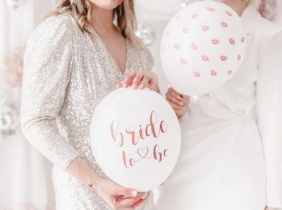 Ballong, Bride to be, rosa mix, 6-pack