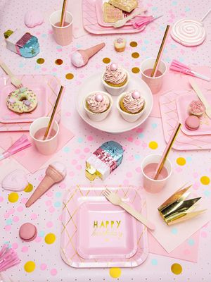 Partytuta, rosa, 6-pack