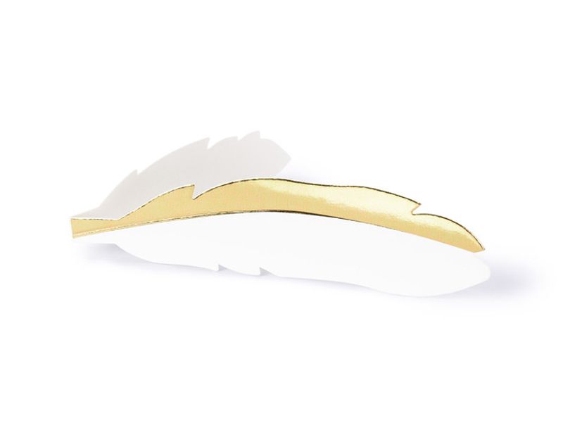 placeringskort, guld och vitt
