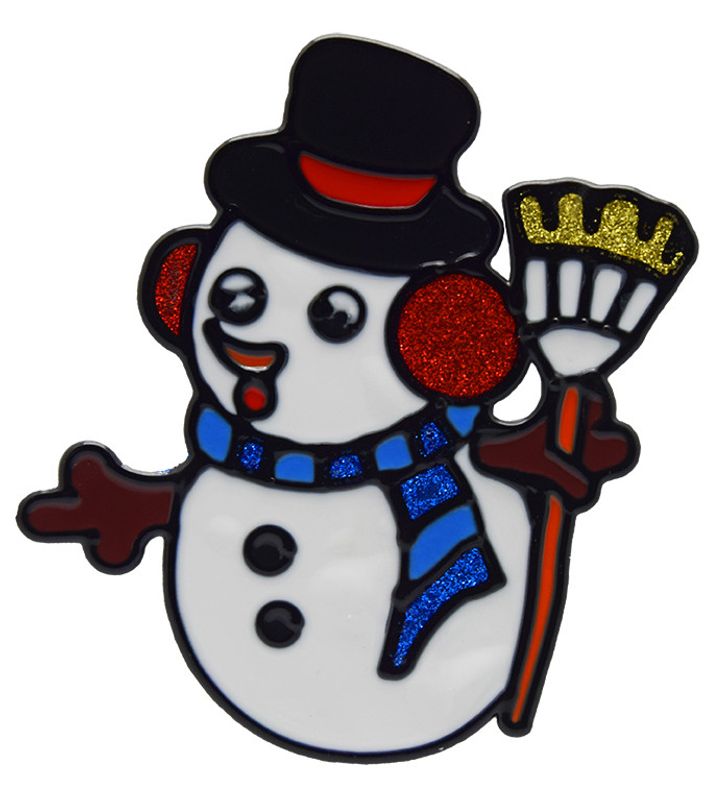 Fönsterdekoration snögubbe