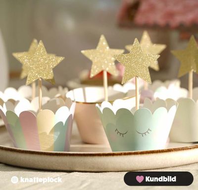 Cupcake wrappers pastell ögon, 6-pack