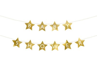 Baby Shower girlang guld