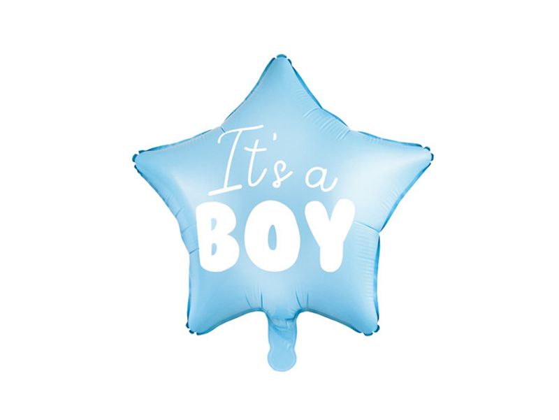 Babyshower pojke blå ballong som en stjärna