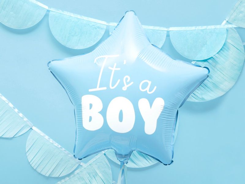 Folieballong, Its a boy, blå