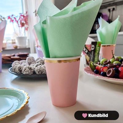 Pappmugg, rosa, 6-pack