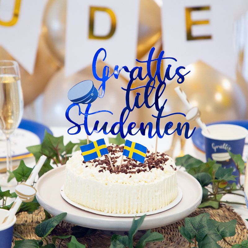 Cake topper, Studenten, Blå