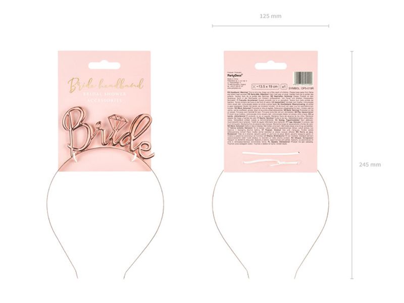 Diadem, Bride, Roséguld