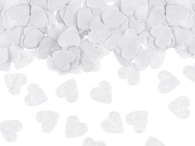 konfetti vita hjärtan
