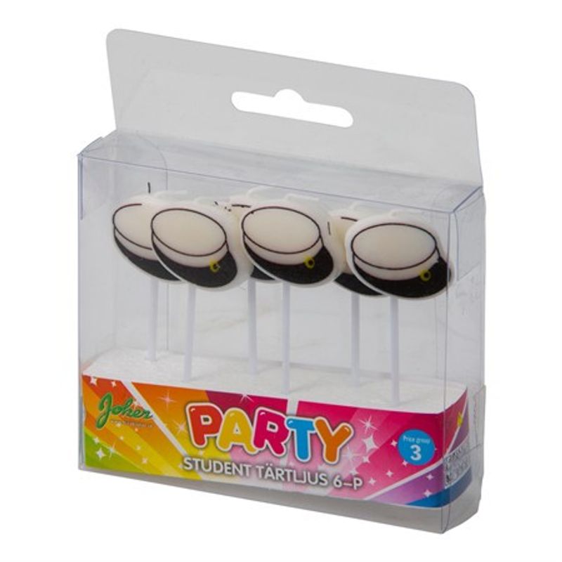 Tårtljus, studenten, 6-pack