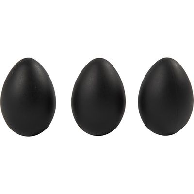 Plastägg, svart, 12-pack