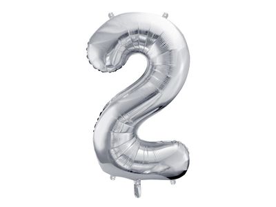 2-års kalas kit, blå/silver