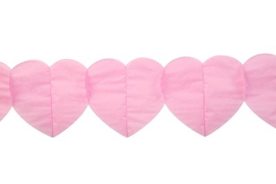 Pappersgirlang, hjärtan, babyrosa