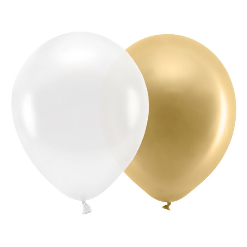 Ballonger vita och guld